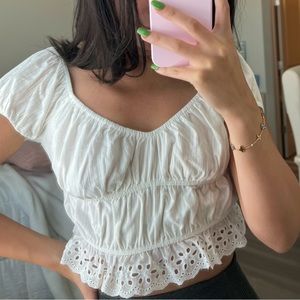 Endless Blu White Top